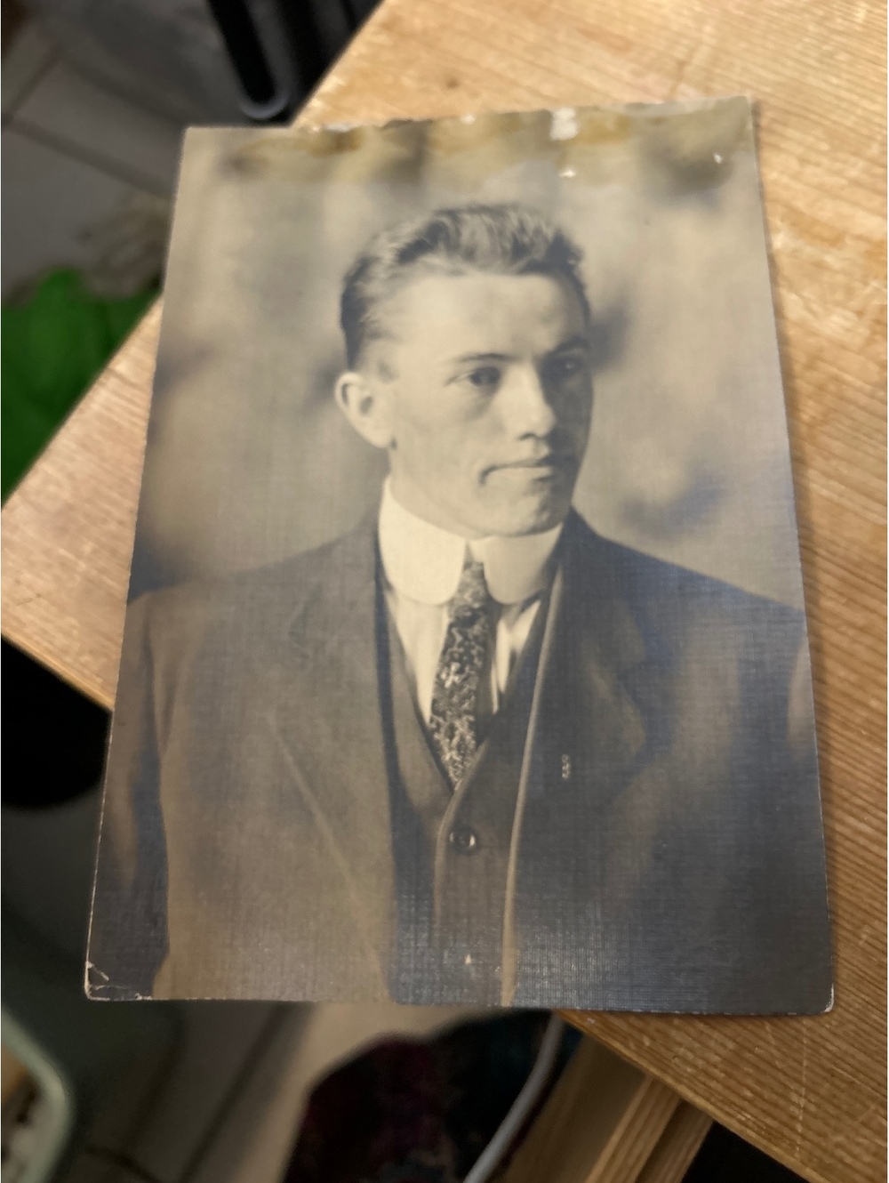 Vintage photograph of a young man